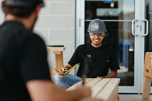 Students participating in skilled trades program